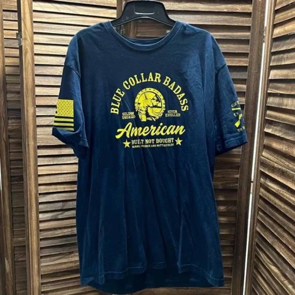 Blue Collar T-Shirt Blue Collar Badass American